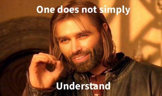 Bearded man making a gesture with a quote overlay.