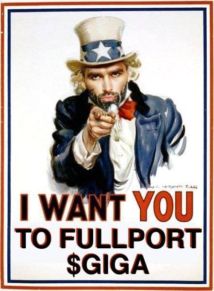Uncle Sam meme urging to participate in Fullport $GIGA.