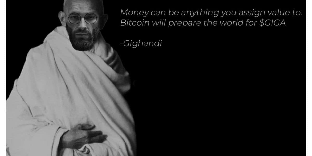A wise figure discusses Bitcoin in a humorous meme.