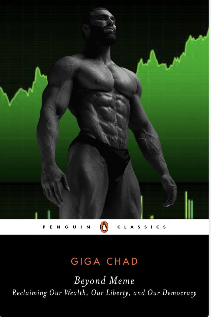 Muscular man poses with financial graphs in the background.