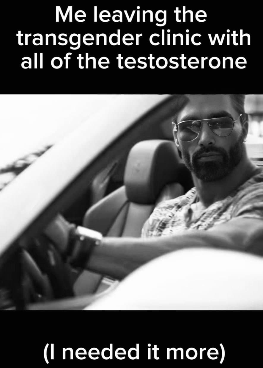 Confident man in sunglasses leaving a clinic in a car.