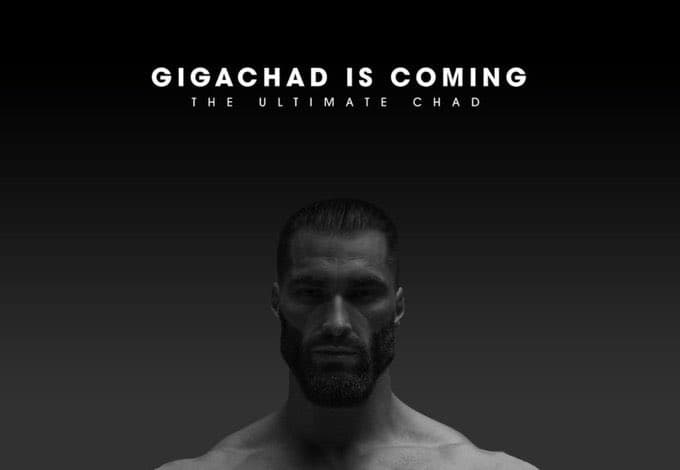 A muscular man with dramatic lighting and bold text above.