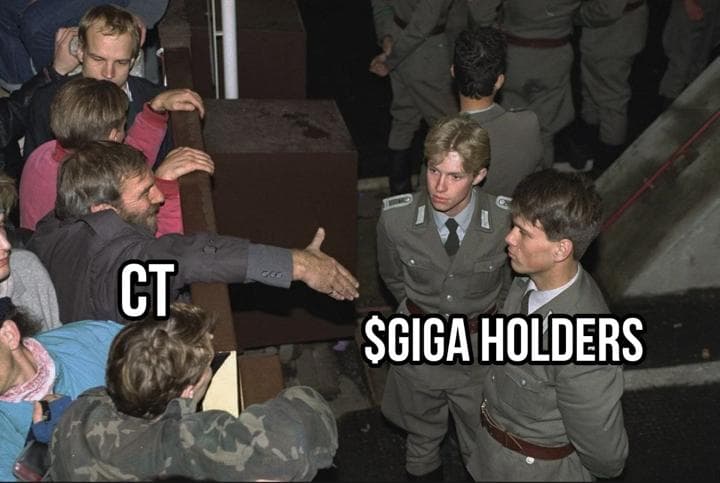 Handshake between civilians and soldiers in a tense moment.