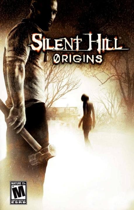 Cover art of Silent Hill: Origins featuring a man with a hammer.